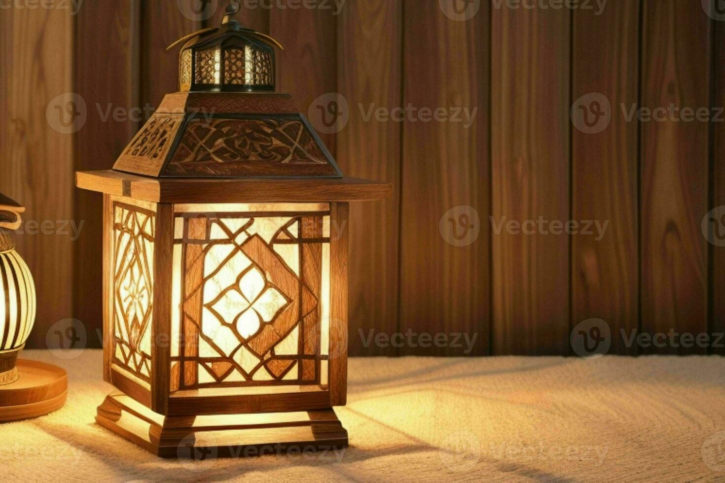 AI generated arabic lantern. Pro Photo