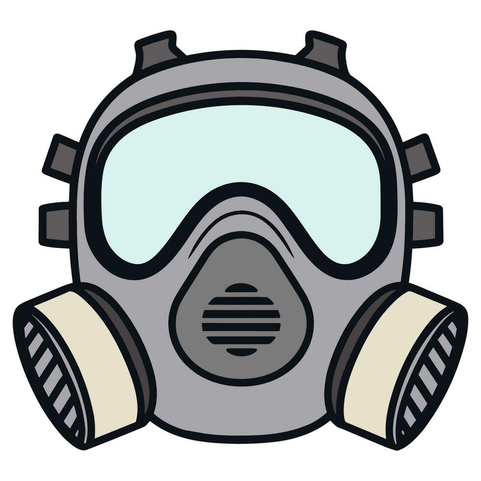 A Respirator gas mask vector illustration isolated on a white background