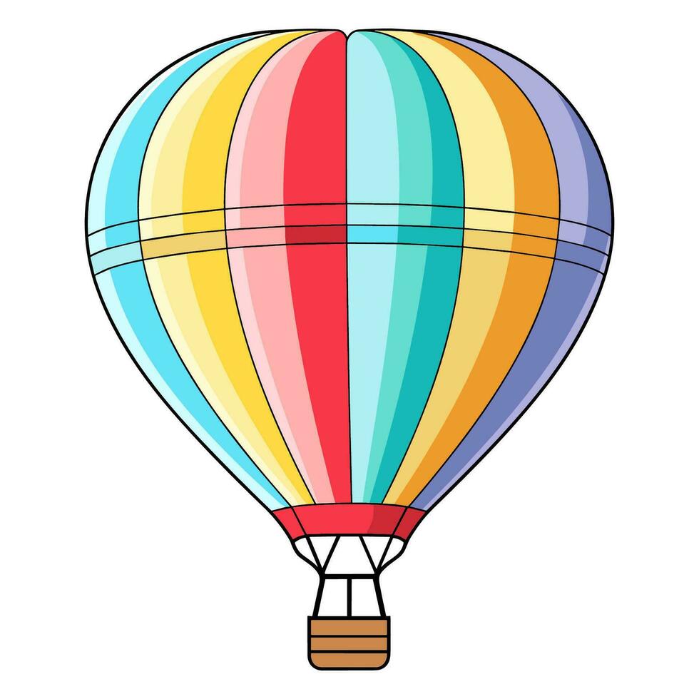 A Hot air balloon vector illustration isolated on a white background