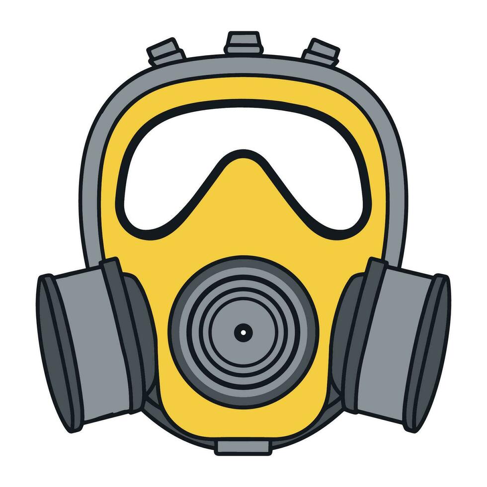 A Respirator gas mask vector illustration isolated on a white background