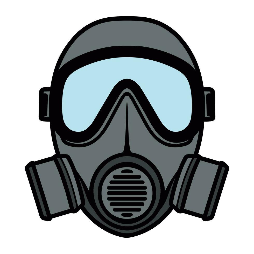 A Respirator gas mask vector illustration isolated on a white background