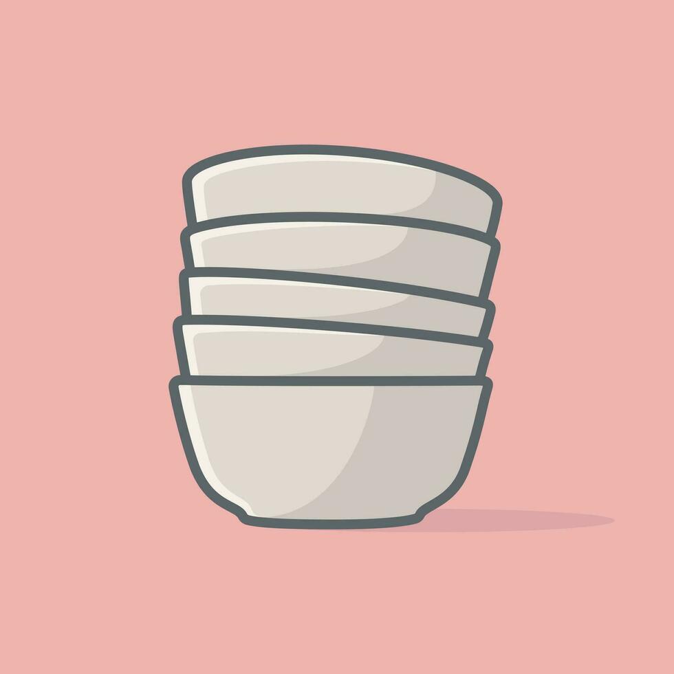 Set of a simple cup design vector