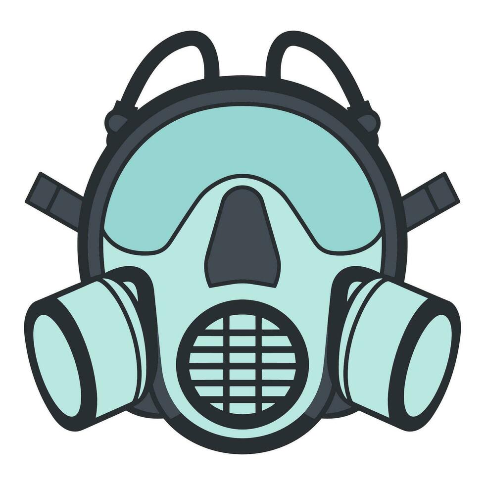 A Respirator gas mask vector illustration isolated on a white background