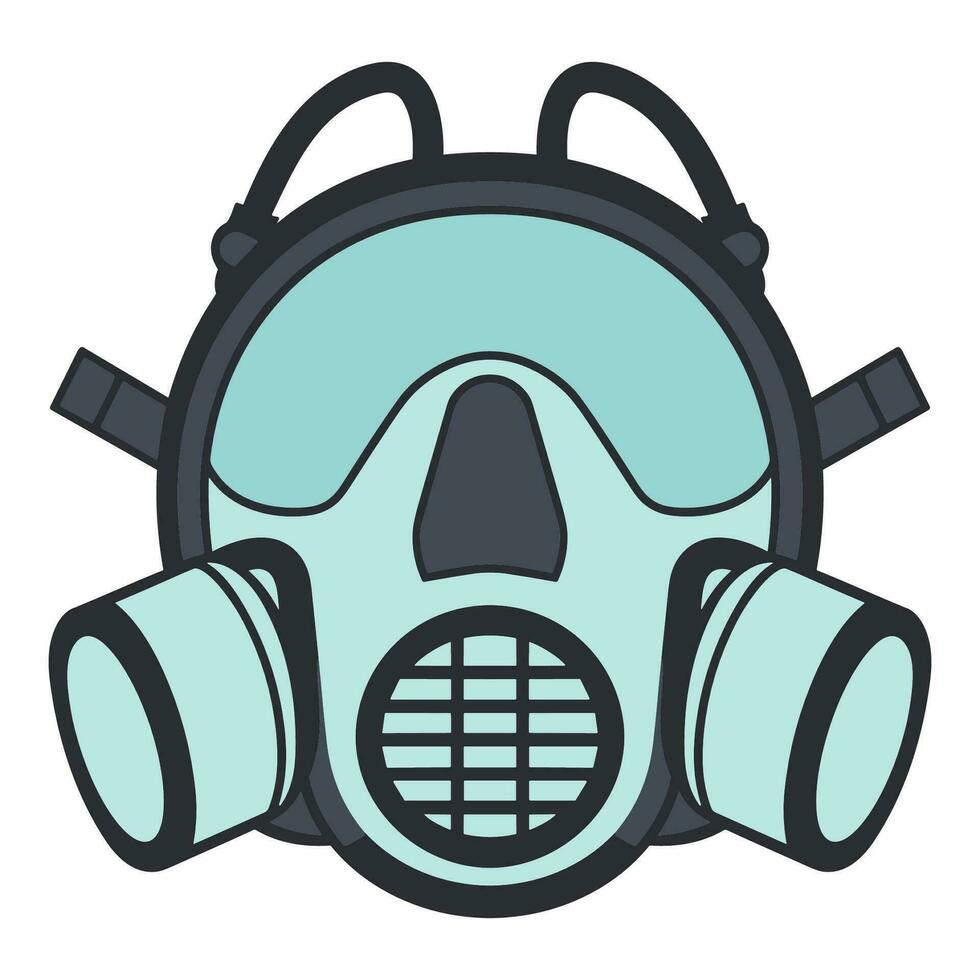 A Respirator gas mask vector illustration isolated on a white background