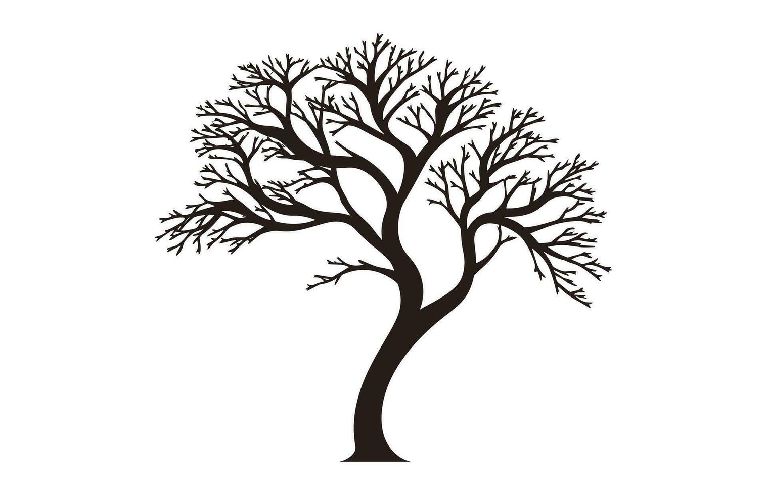 muerto prisa árbol vector silueta aislado en un blanco fondo, bosque árbol sin hojas vector