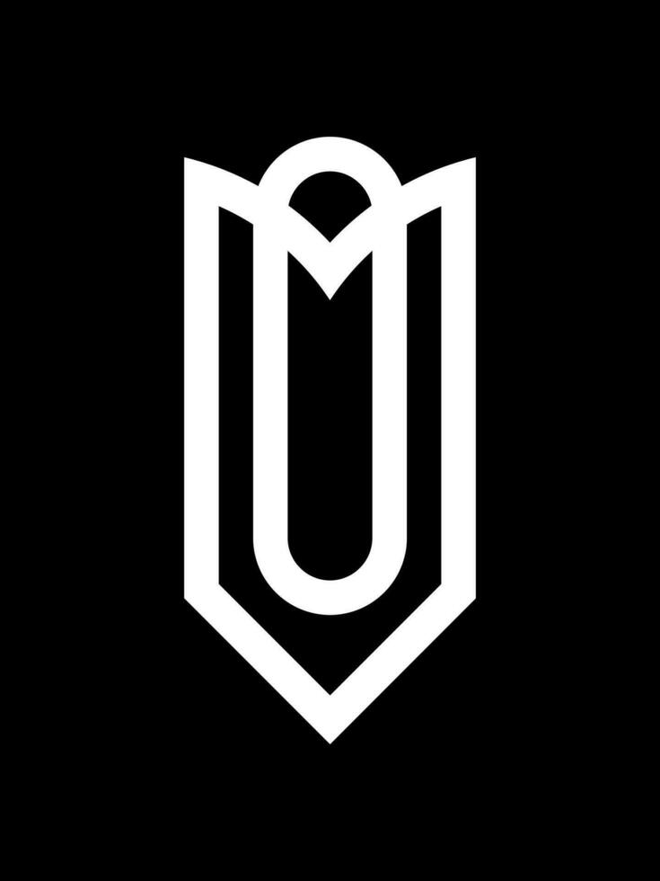 MO monogram logo template vector