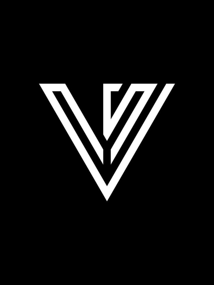 VS monogram logo template vector