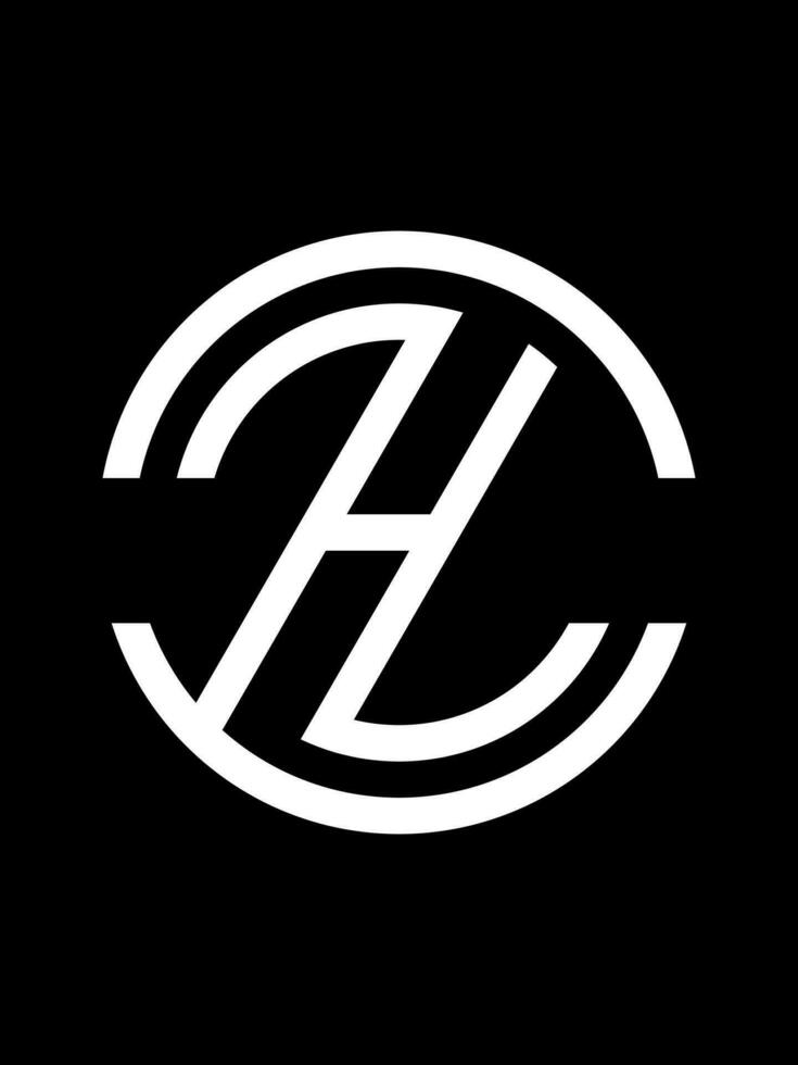 h monograma logo modelo vector