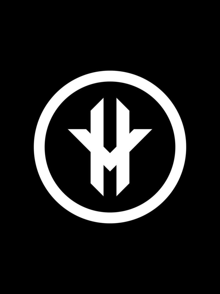 VH monogram logo template vector