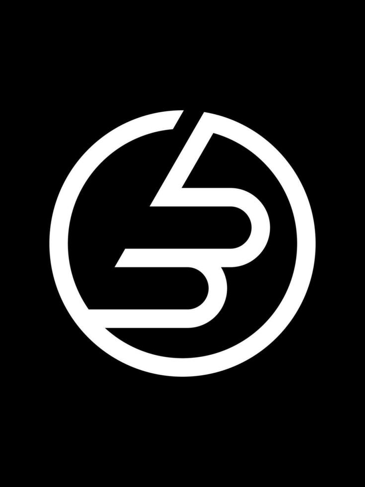 B monogram logo template vector