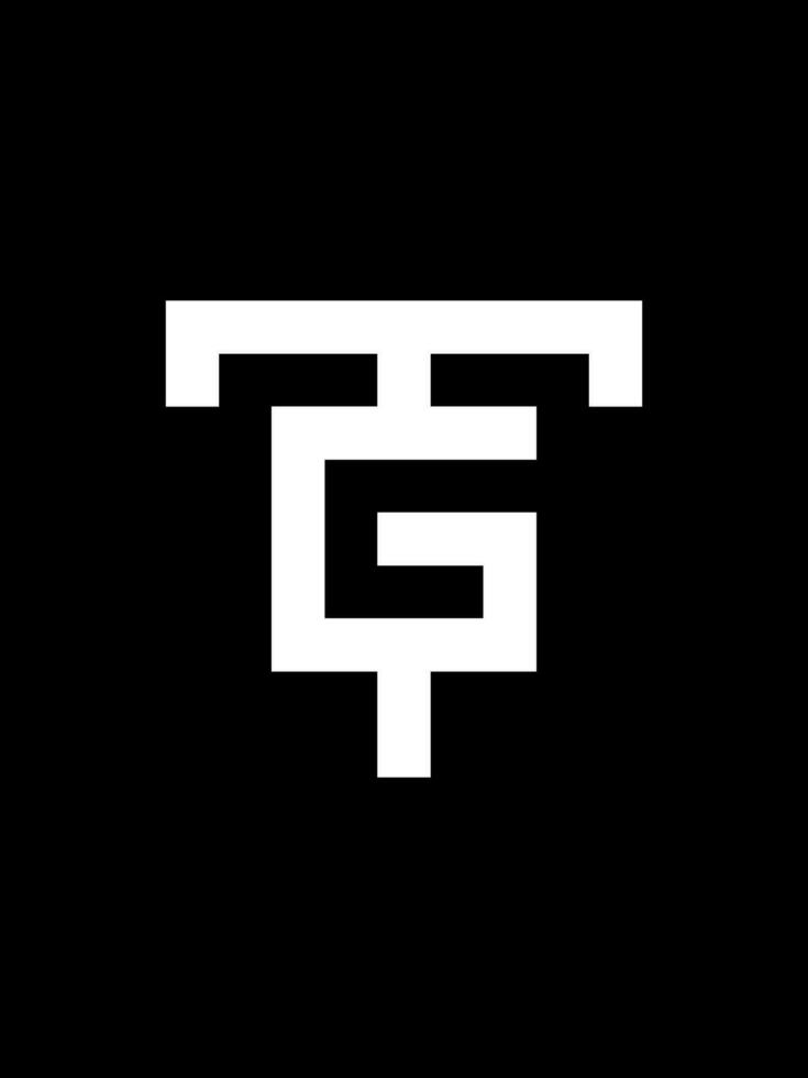TG monogram logo template vector