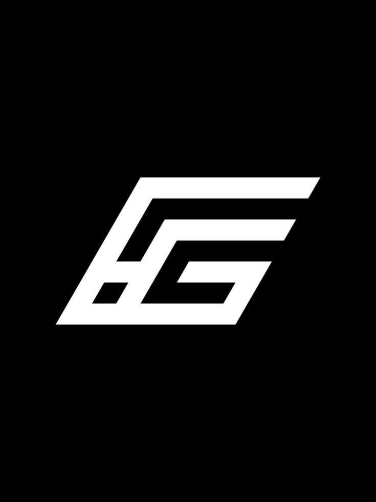 GG monogram logo template vector