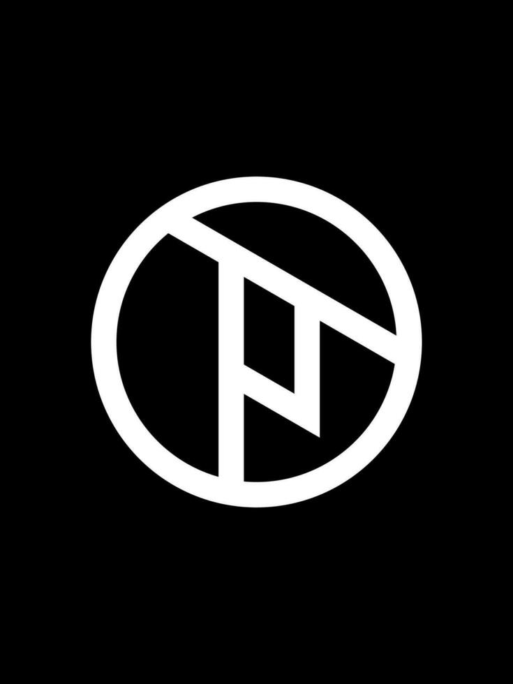 P monogram logo template vector