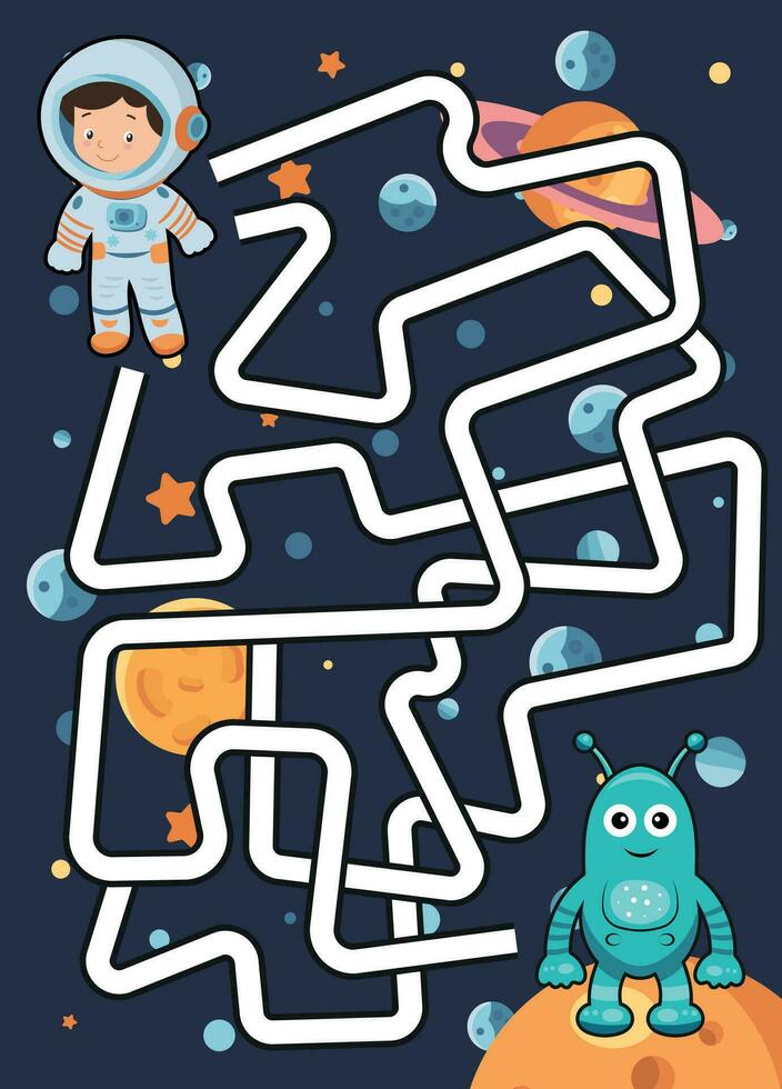 Maze puzzle vector for kids