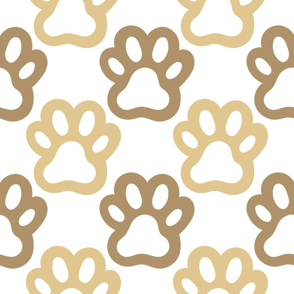 illustration seamless pattern of dog footprints vector