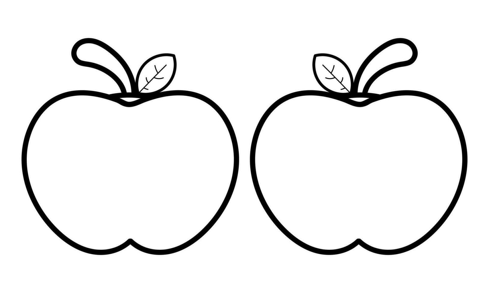 hand drawn apple on white background vector