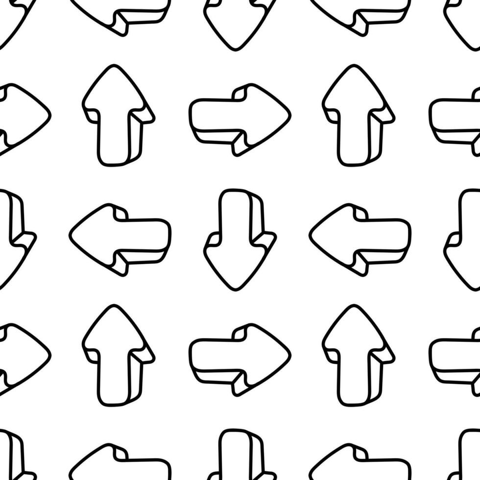 seamless pattern hand drawn arrow vector