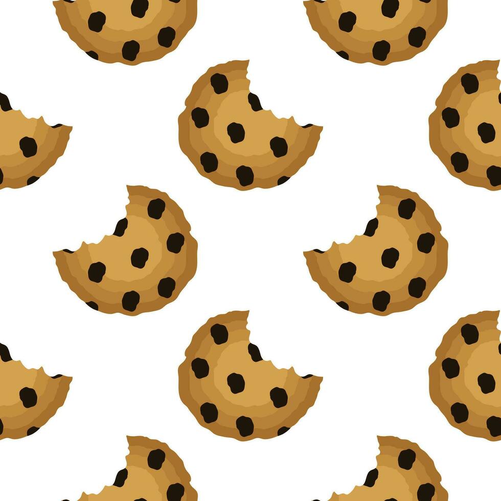 seamless pattern of cookies cake illustration vector
