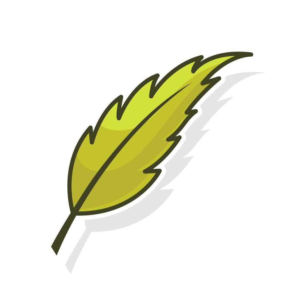 Minimalist Autumn Leaf isolated on a white background vector