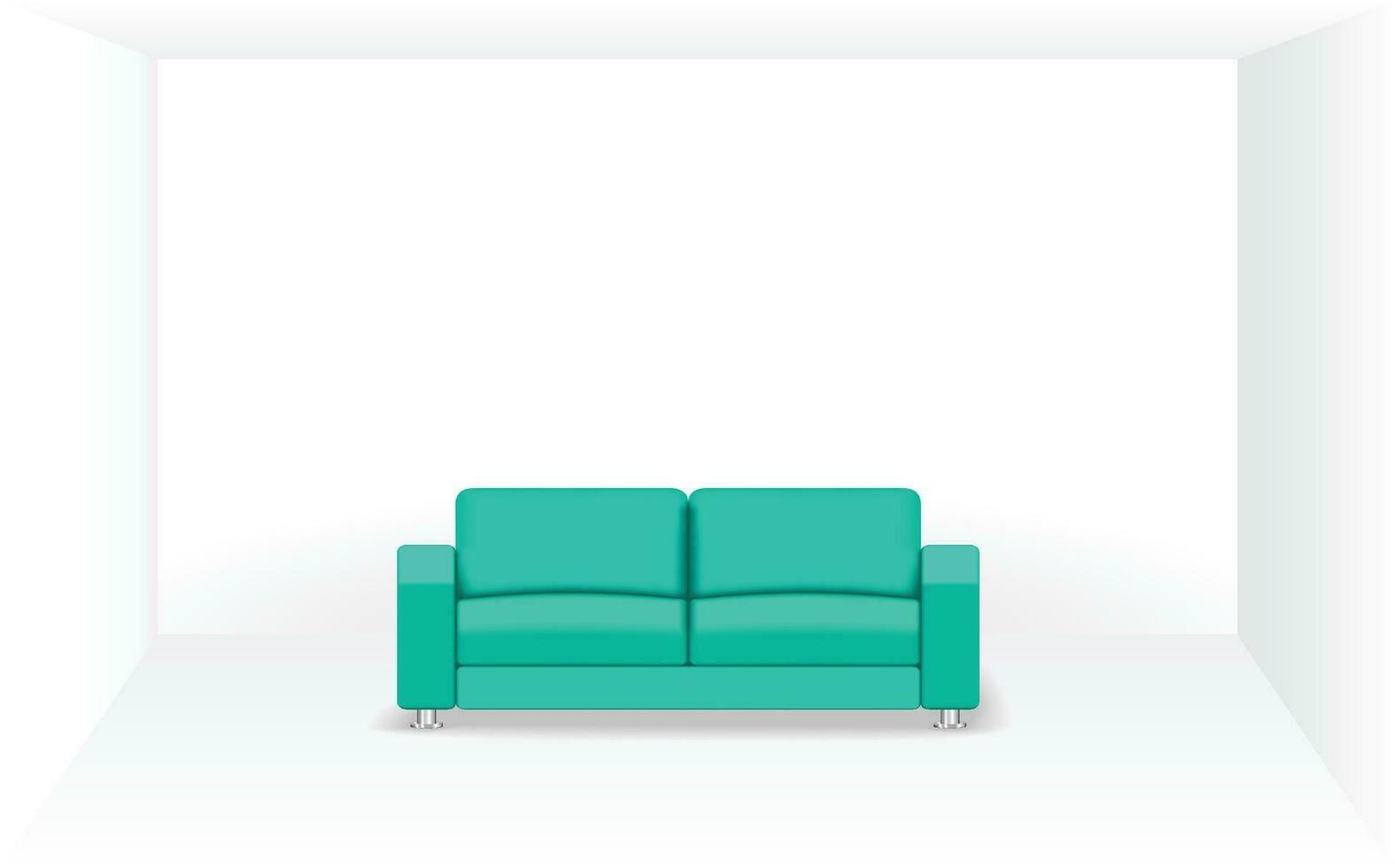 Living room with sofa. Flat style. Interior design vector illustration. Abstract 3d template for background.