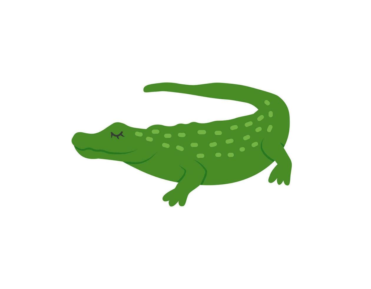 dibujos animados caimán animal aislado en blanco. linda reptil personaje, vector cocodrilo zoo icono, fauna silvestre póster.