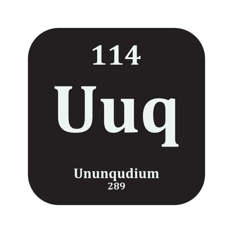 ununquadio química icono vector