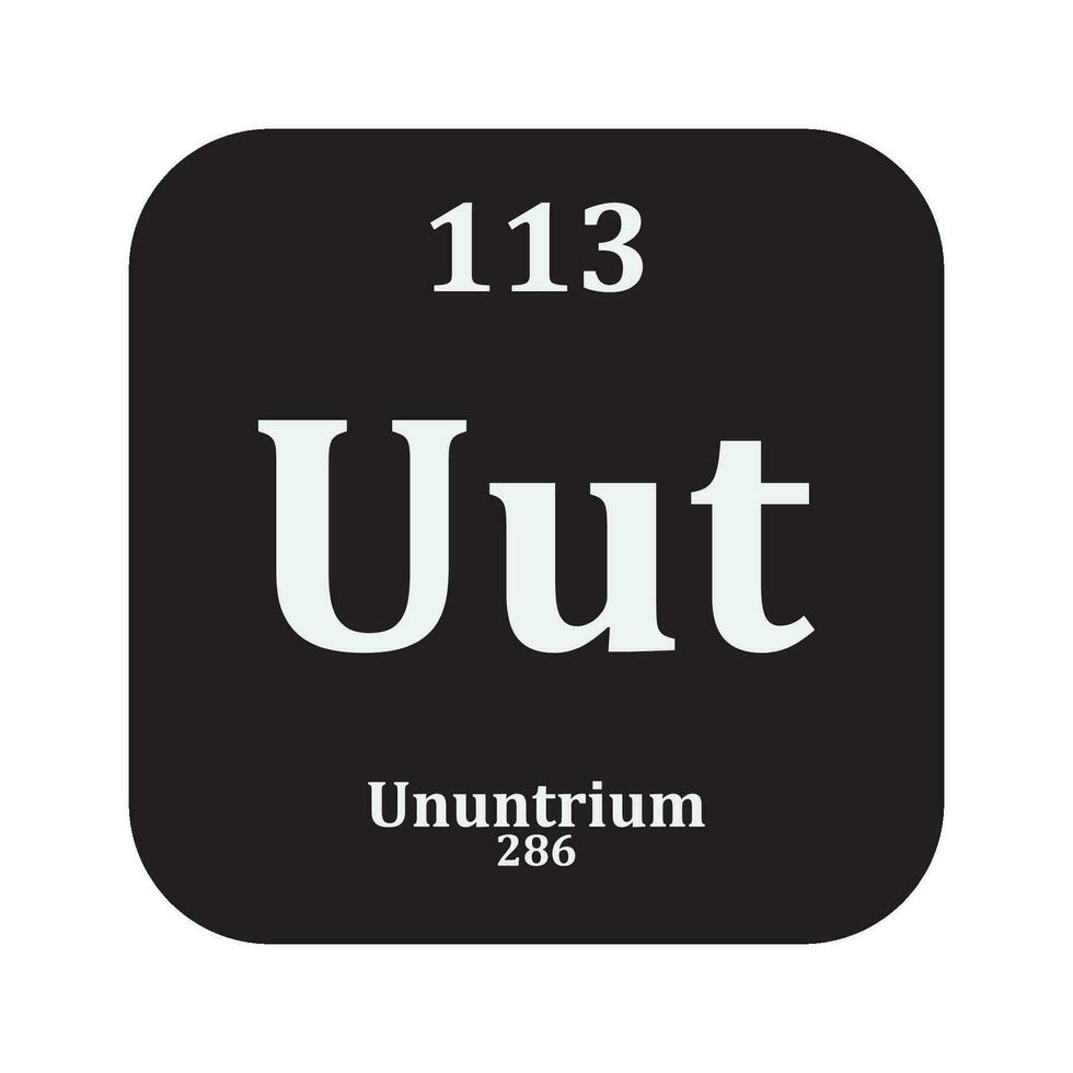 ununtrio química icono vector