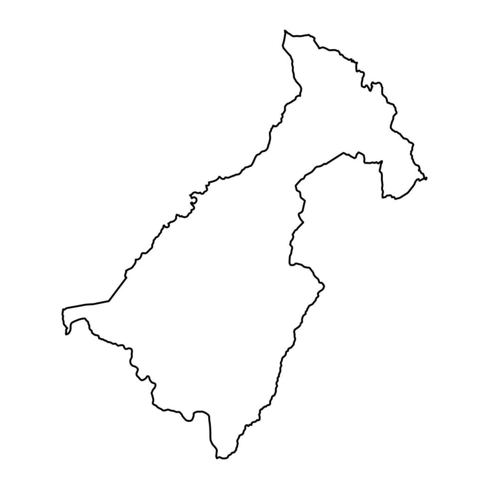 muchinga provincia mapa, administrativo división de Zambia. vector ilustración.