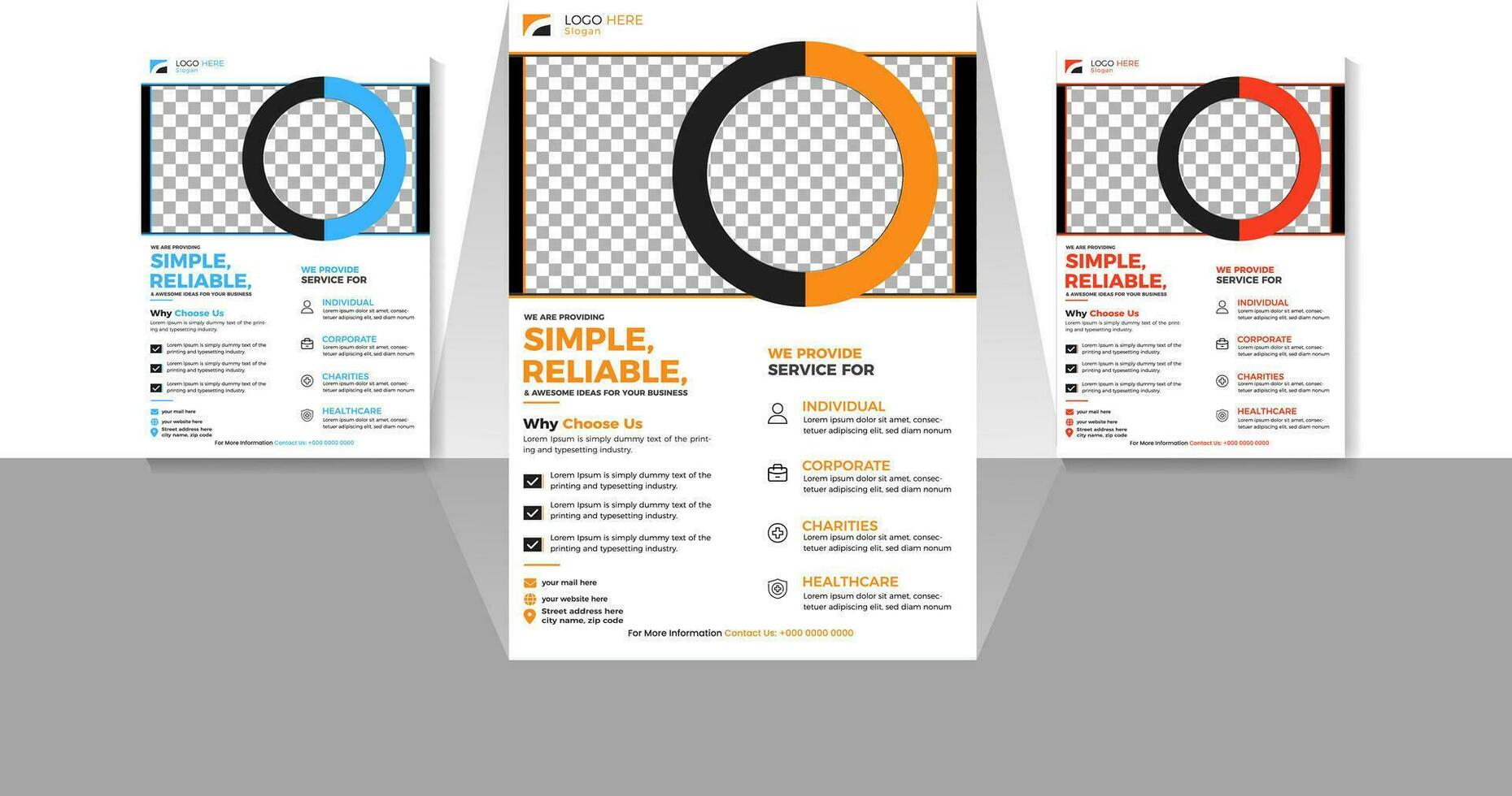 Vector modern corporative business flyer template