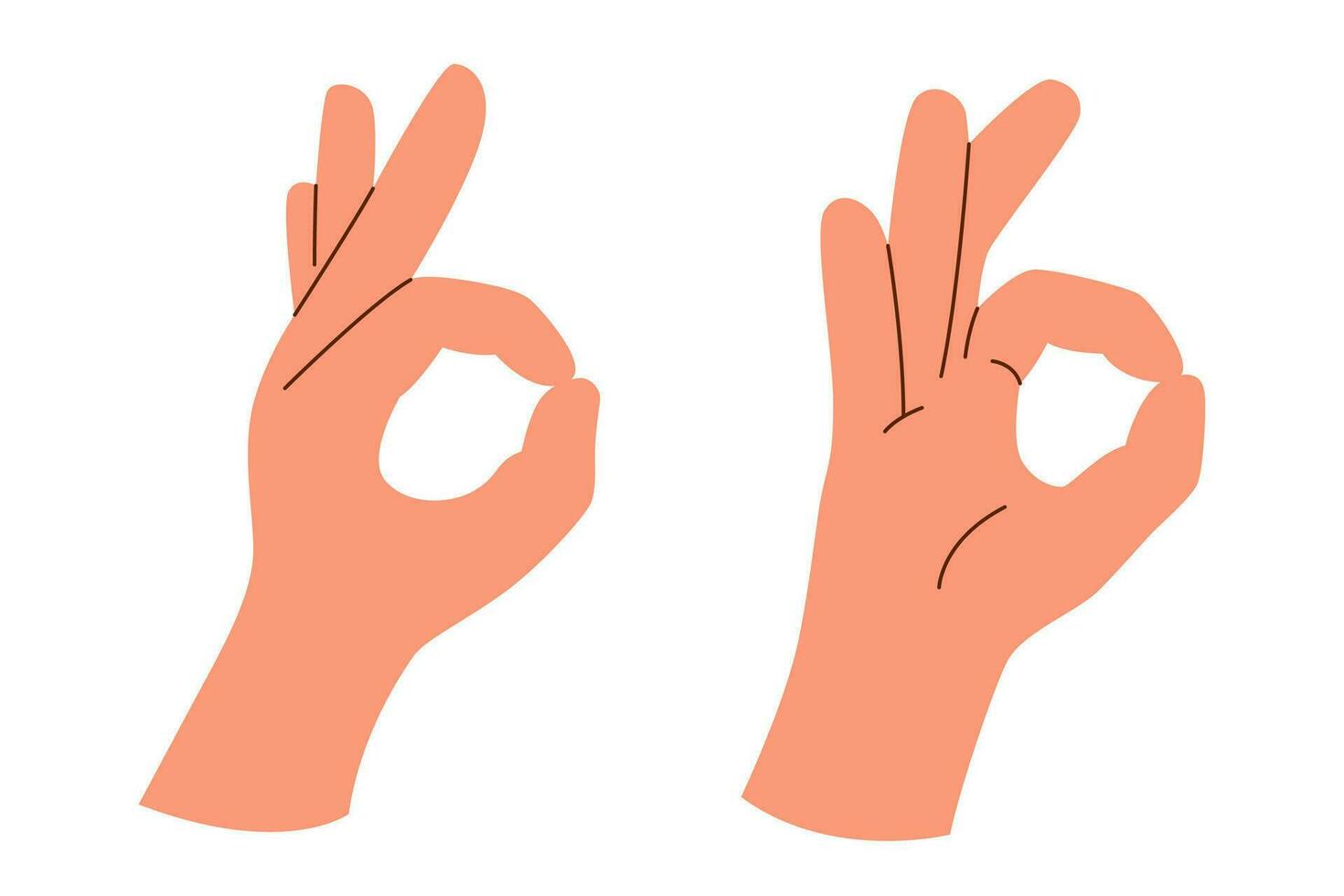Hands showing sing OK vector