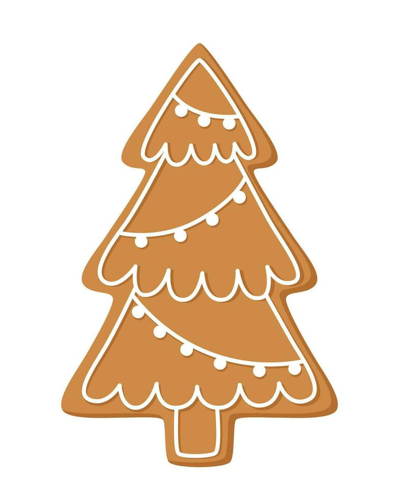 Gingerbread Christmas tree vector