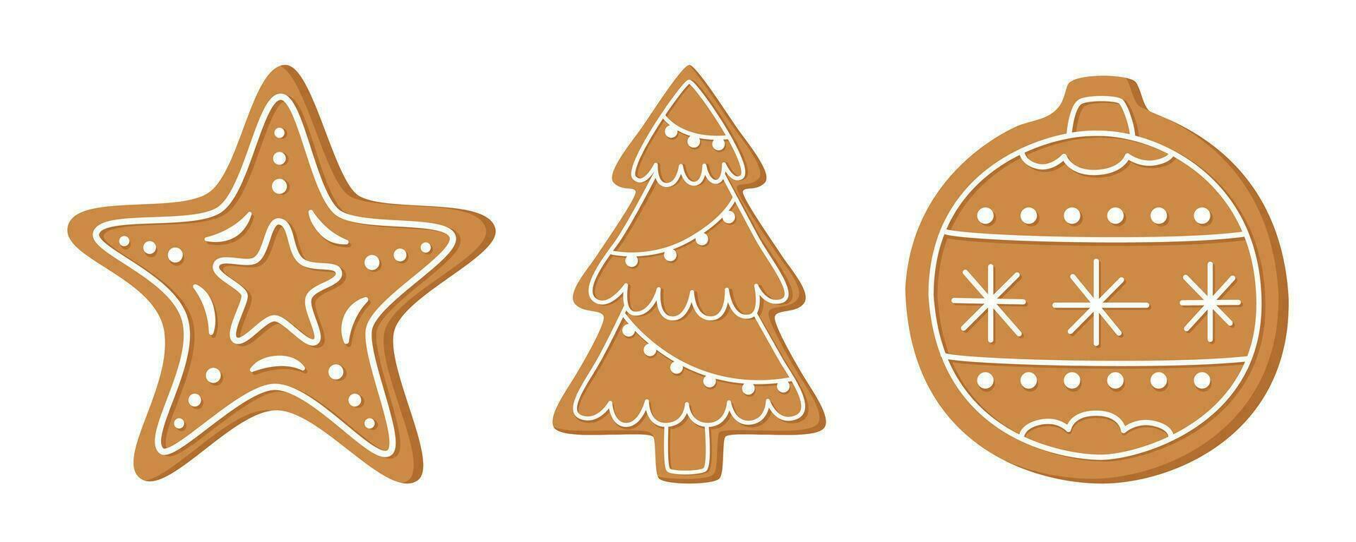 Christmas Gingerbread set vector