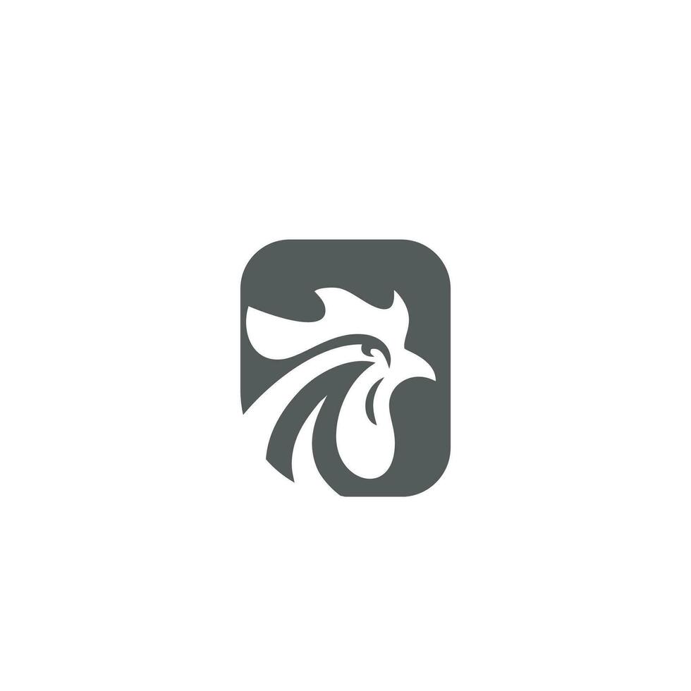 chicken rooster logo design concept vector