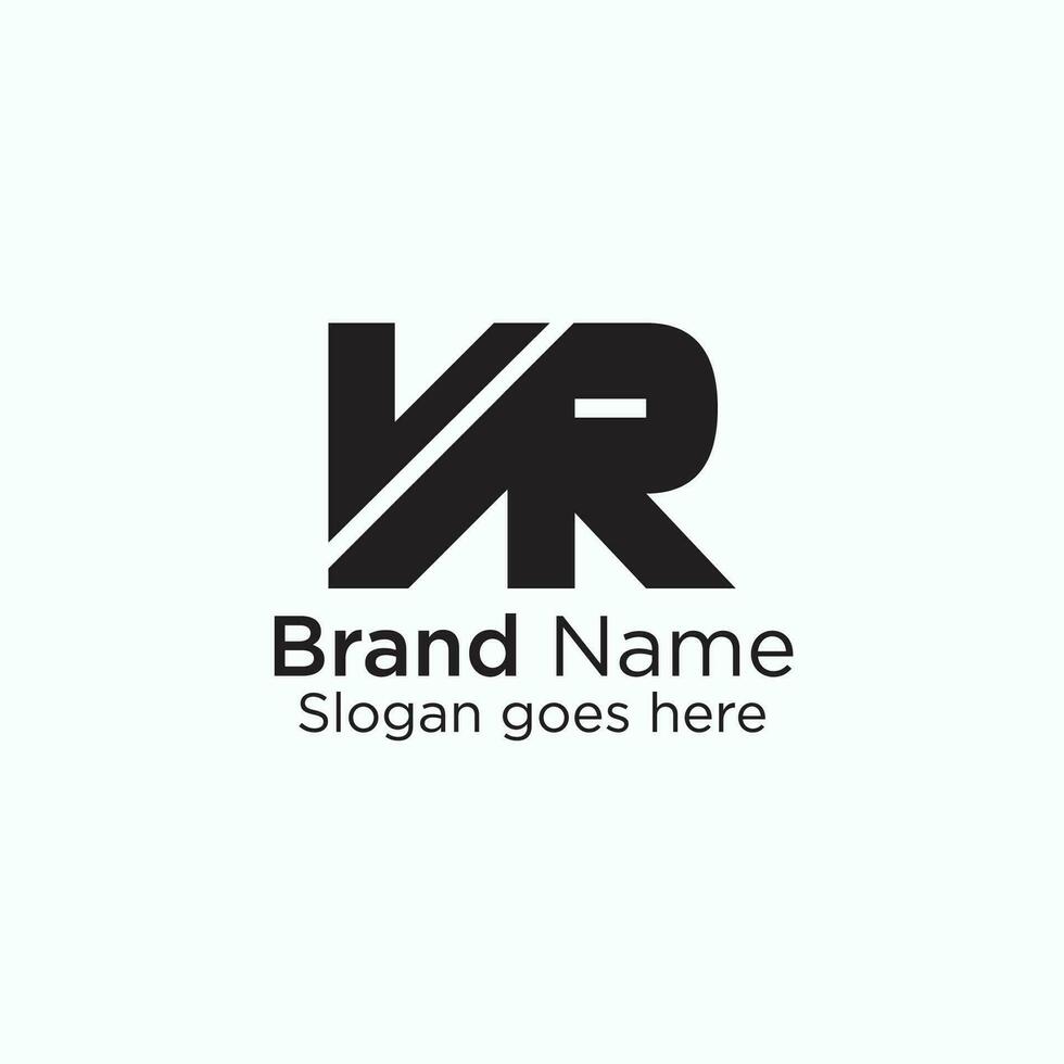 Logo branding for company website or creative minimal letter NR logo design vector