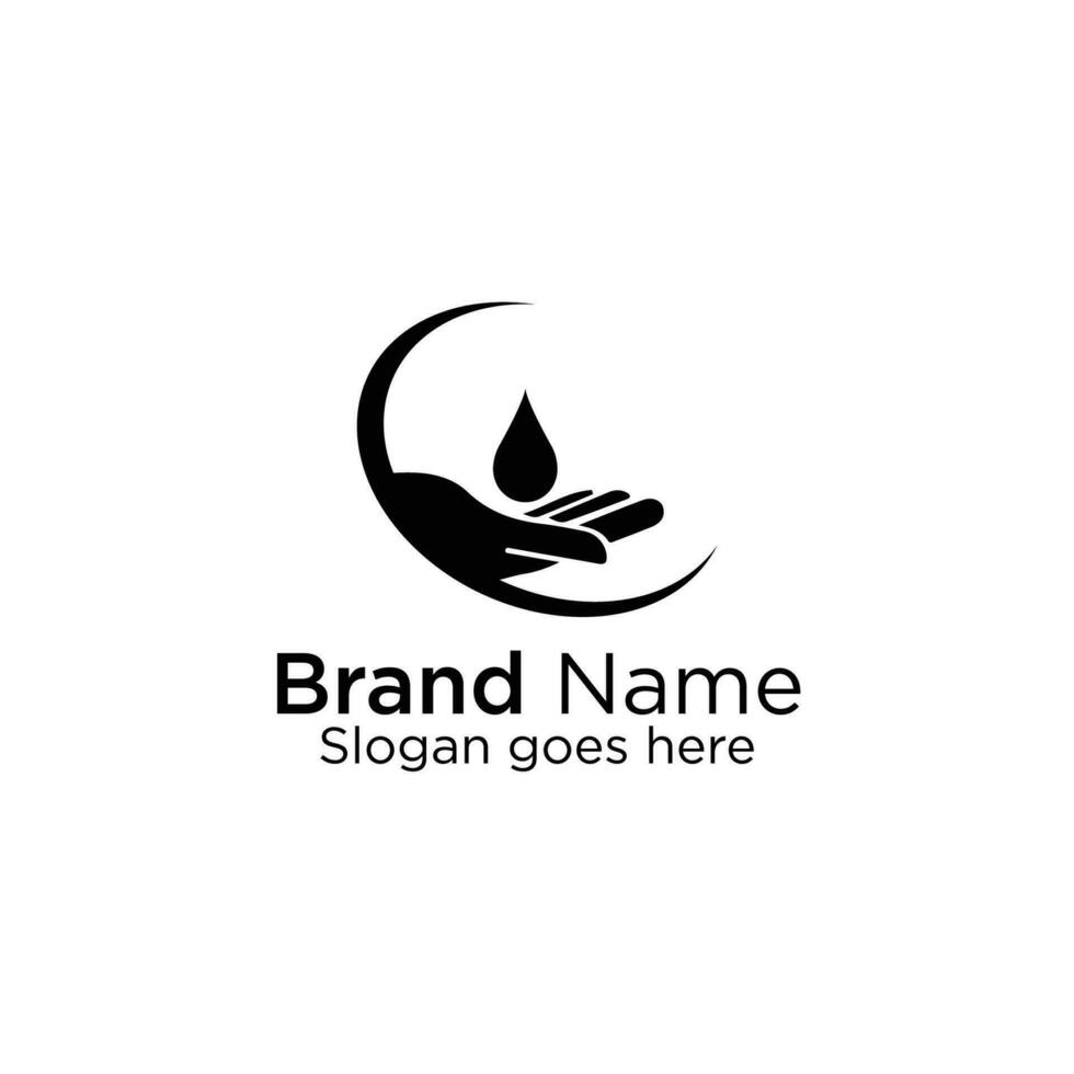 Logo branding for company website or creative minimal blood logo design vector