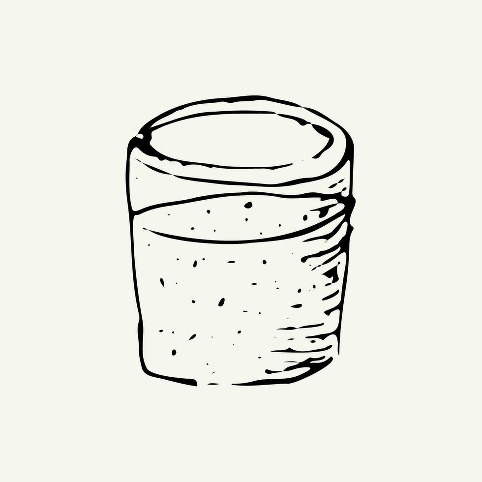 organic drink isolated hand drawn sketch vector