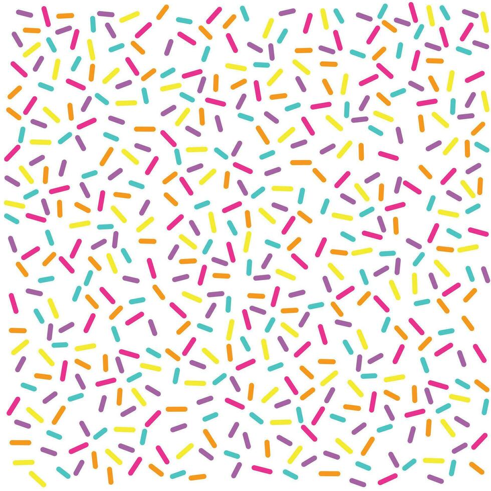 vidriar vistoso asperja en blanco fondo.dulce multicolor confeti.sin costuras patrón.panadería fondo de pantalla temático para tela, textil, envase papel.decorativo elemento.vector ilustración. vector