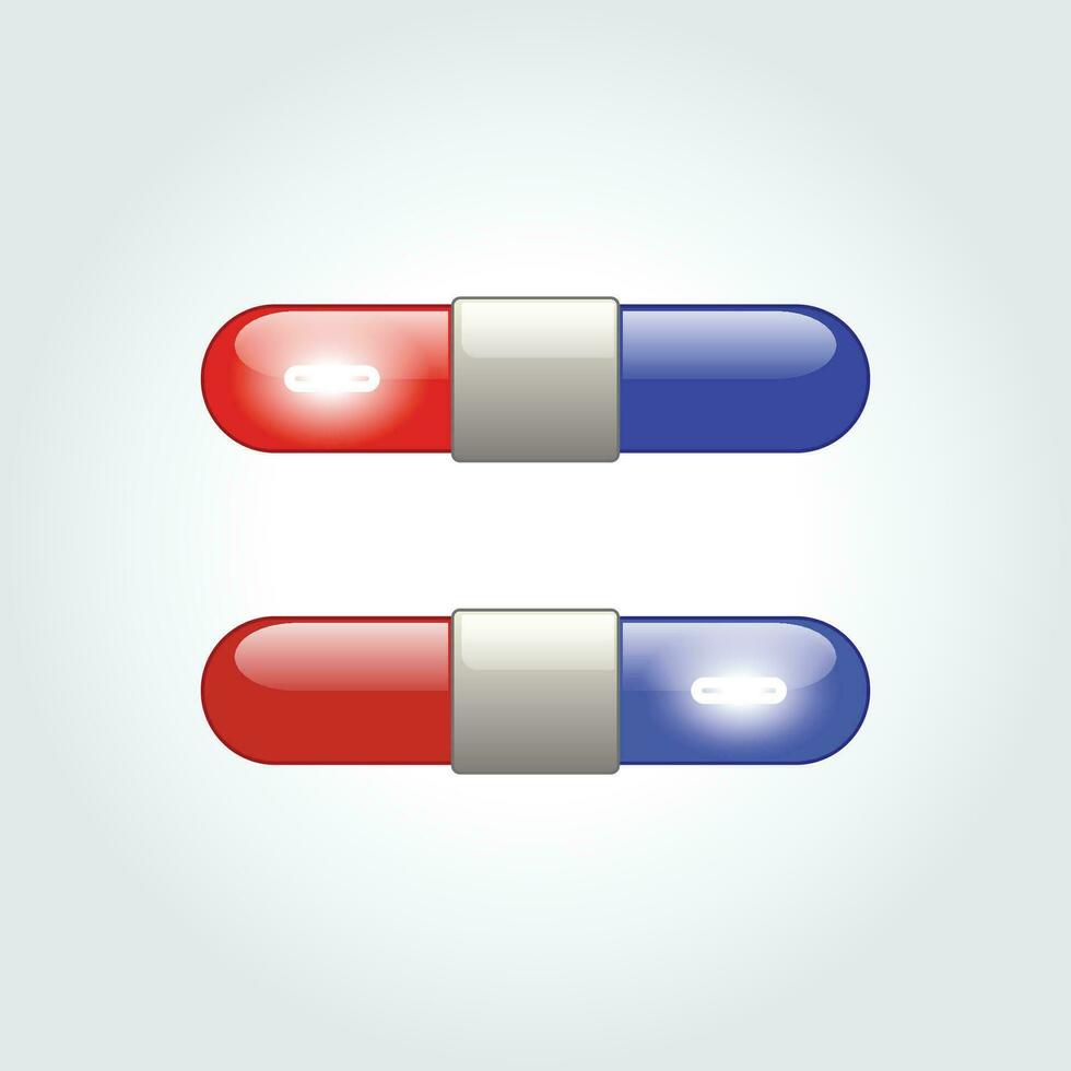 A pair of red and blue sirens. Perfect for icons or illustrations for your projects. vector