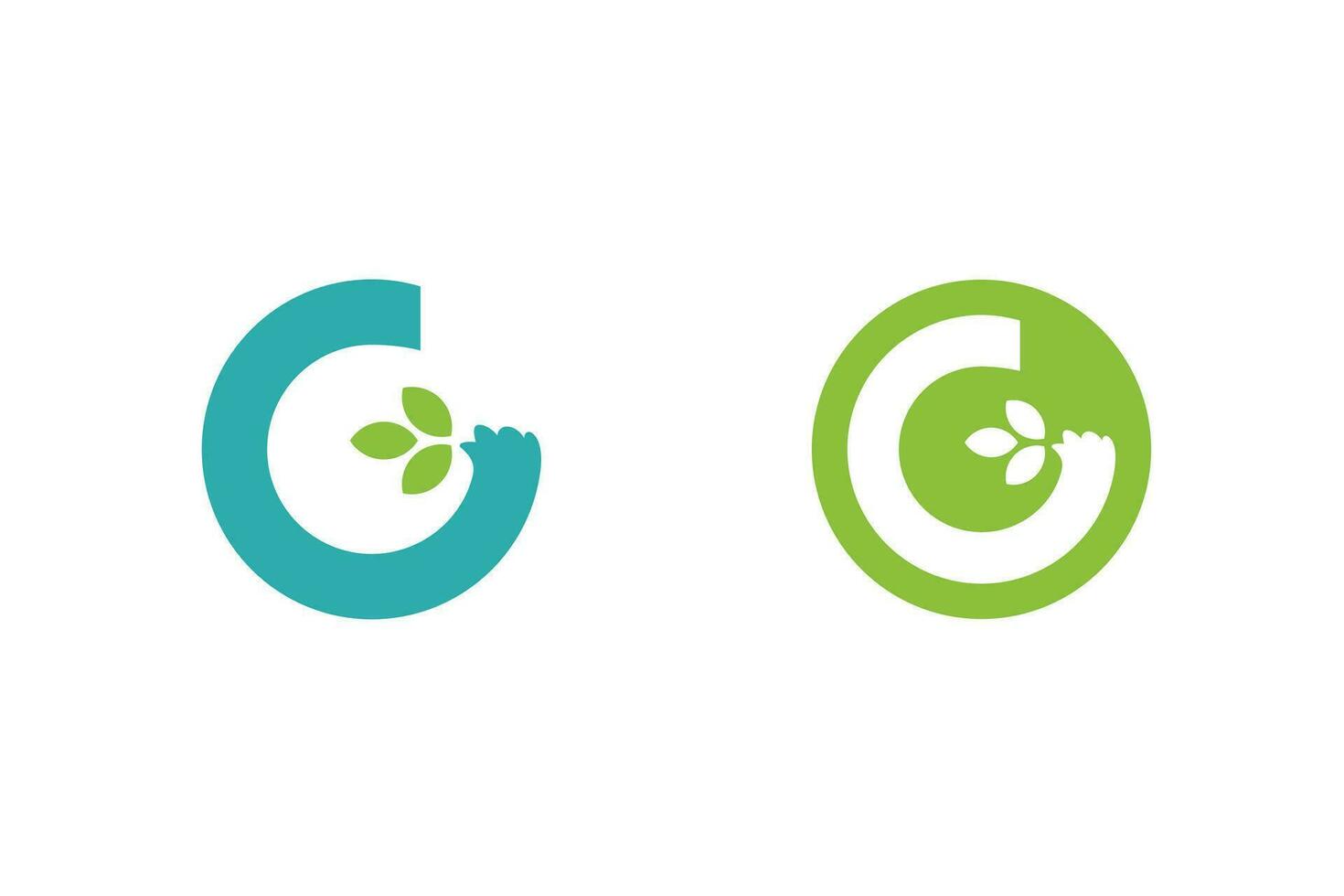 Unique letter 'G' logo. Suitable for campaigning to protect the environment. vector