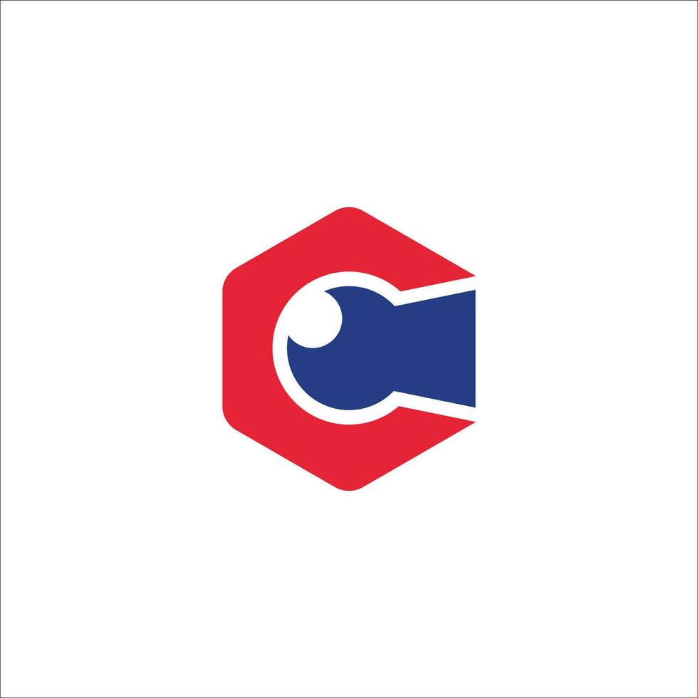 The letter 'C' logo combined with the keyhole creates a unique logo for your security brand. vector