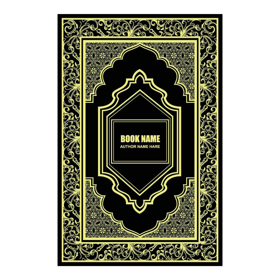 islámico libro cubrir diseño ilustración vector
