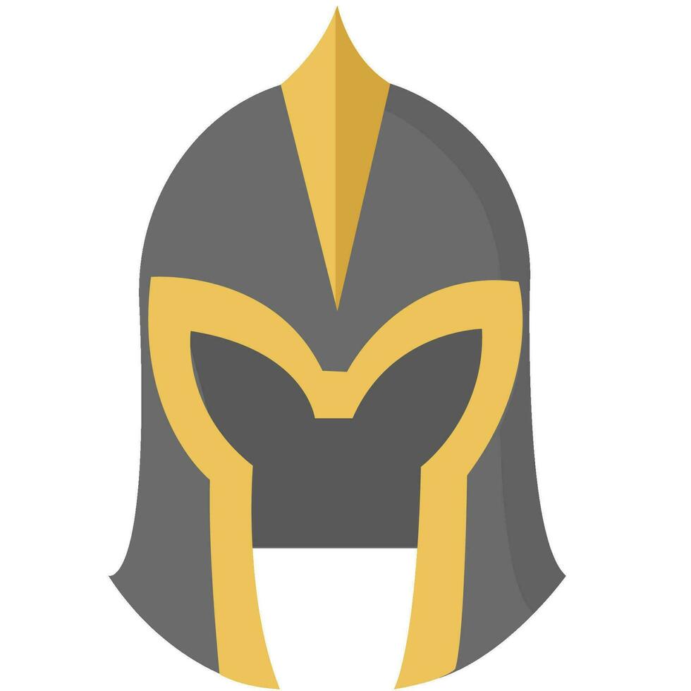 Helmet Armor Vector Flat Illustration and Icon