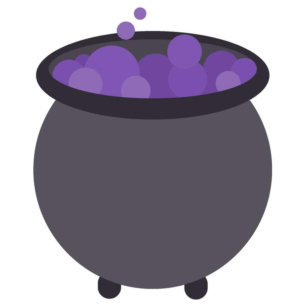 Cauldron Flat Illustration and icon, etc vector