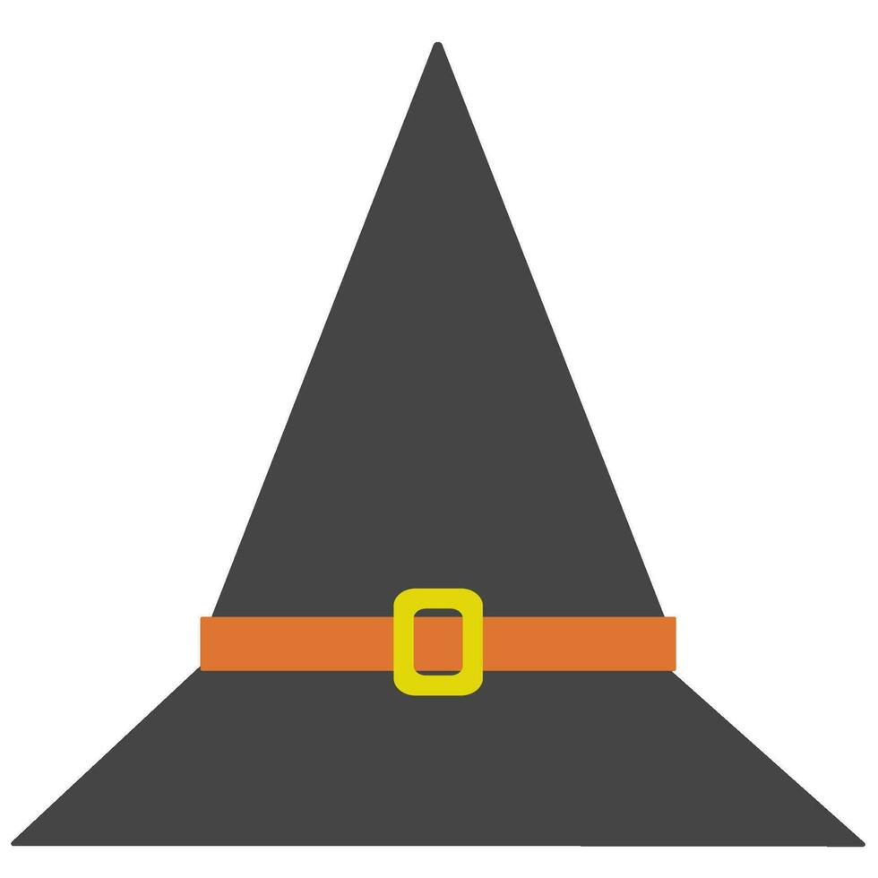 bruja sombrero plano ilustración y icono, etc vector