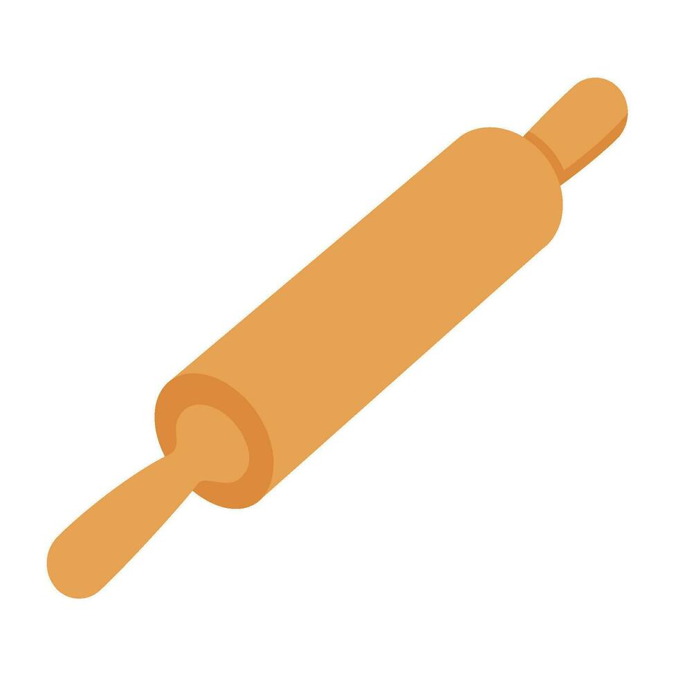 Rolling Pin Vector Flat Illustration and Icon,etc