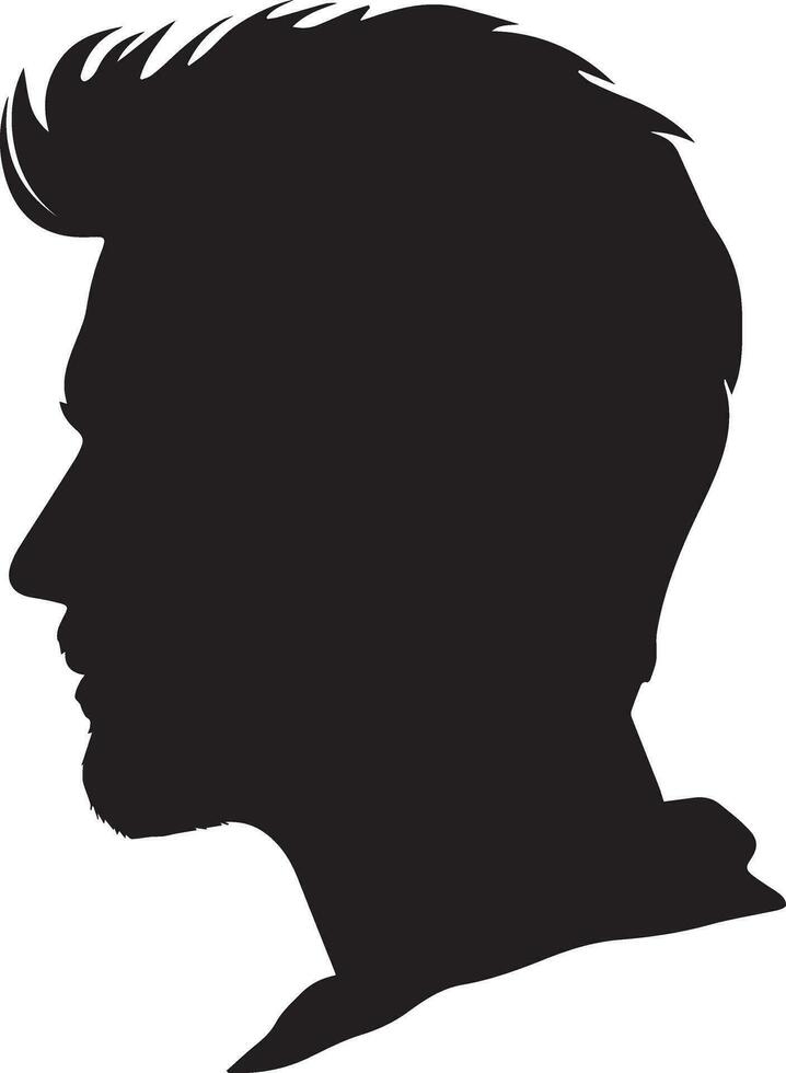 Man profile vector silhouette illustration 2