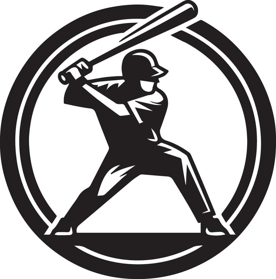 base ball logo concept vector silhouette 3
