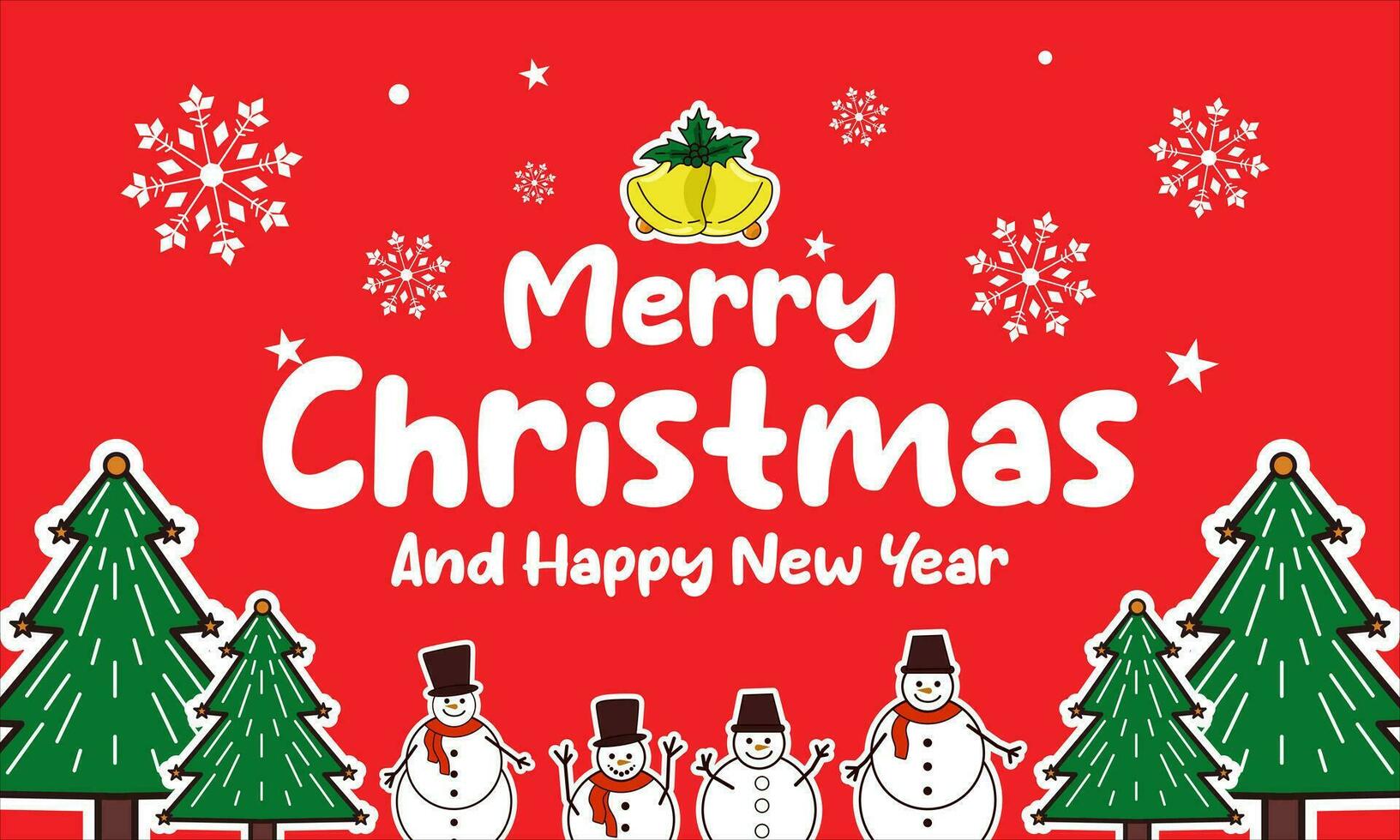 Simple Merry christmas background with red color vector