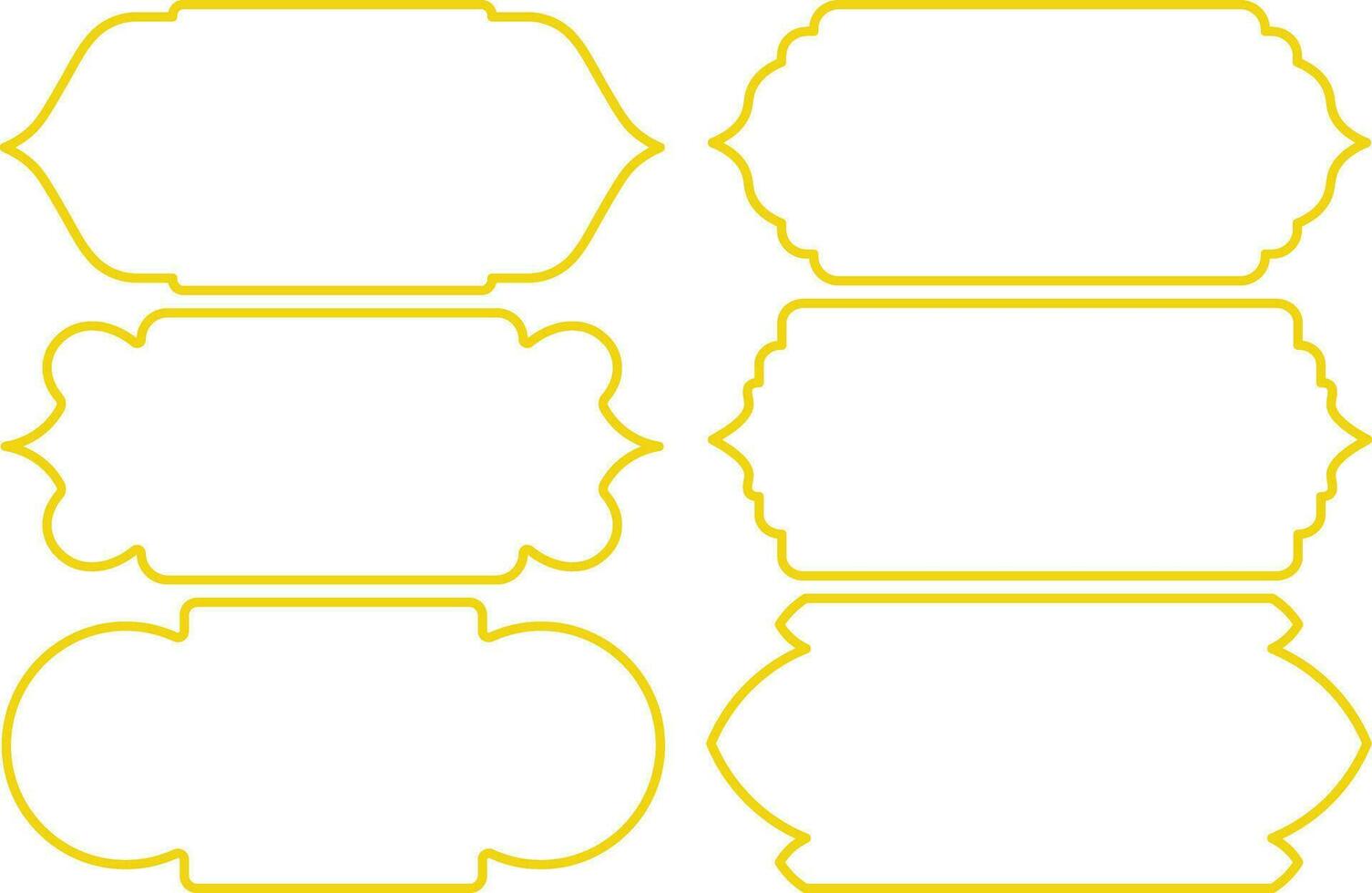 Golden Geometry Islamic Arch Frame Sets vector