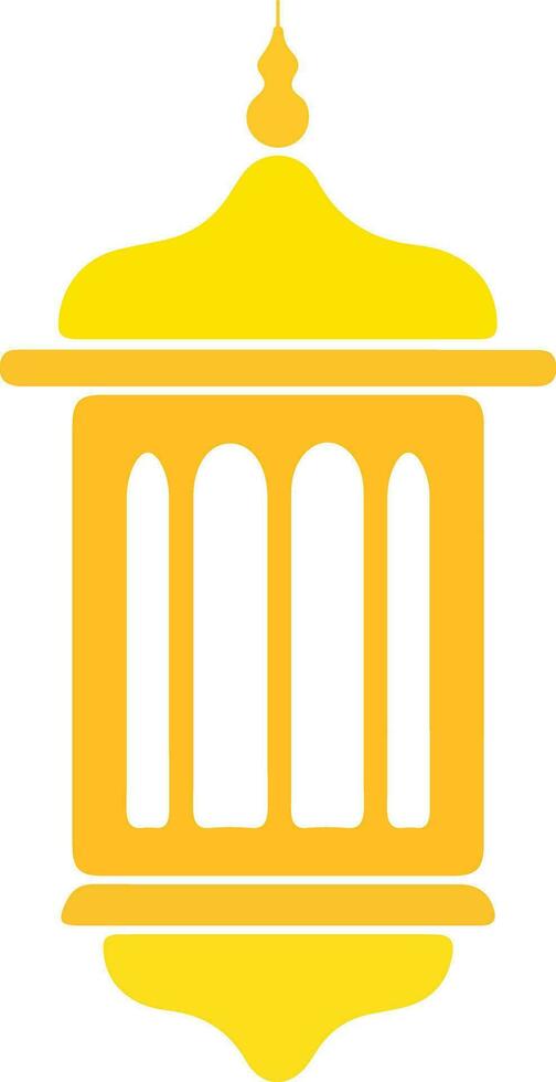 Islamic Lantern Silhouette Icon for Decoration vector